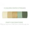 Шалфейно-зеленый золотой партийный стример украшения крепированная бумага рукоделие день рождения лагерь свадьба девичник лесная вечеринка по случаю дня рождения декор