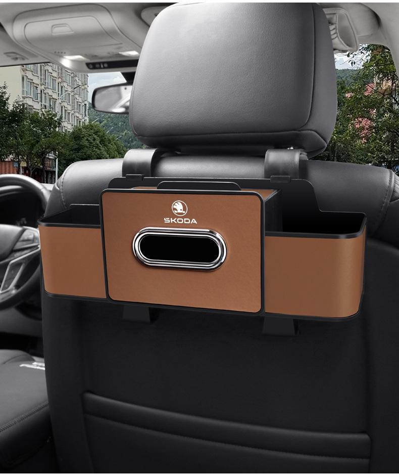 Skoda Rear Seat Storage & Cup Holder for Octavia, Superb, Rapid, Kamiq