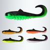 10Pcs Fishing Bait with Curved Tail Realistic Looking Vibrant Color Natural Swimming Posture Artificial Lure Soft Bait