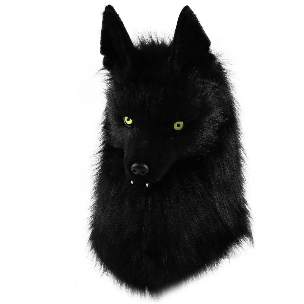 Пушистая маска на голову Животное Волк Собака Плюшевые Маски из искусственного меха для Хэллоуина Маскарад Косплей Костюм Реквизит