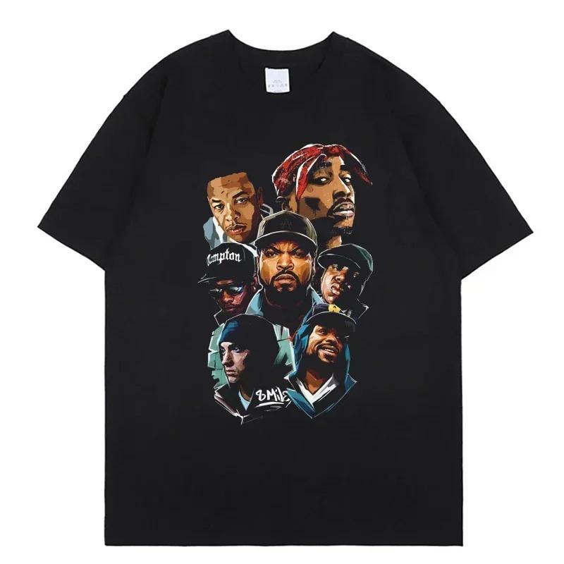 Women's T-shirt Rapper Tupac Tops Hip Hop Setwear
