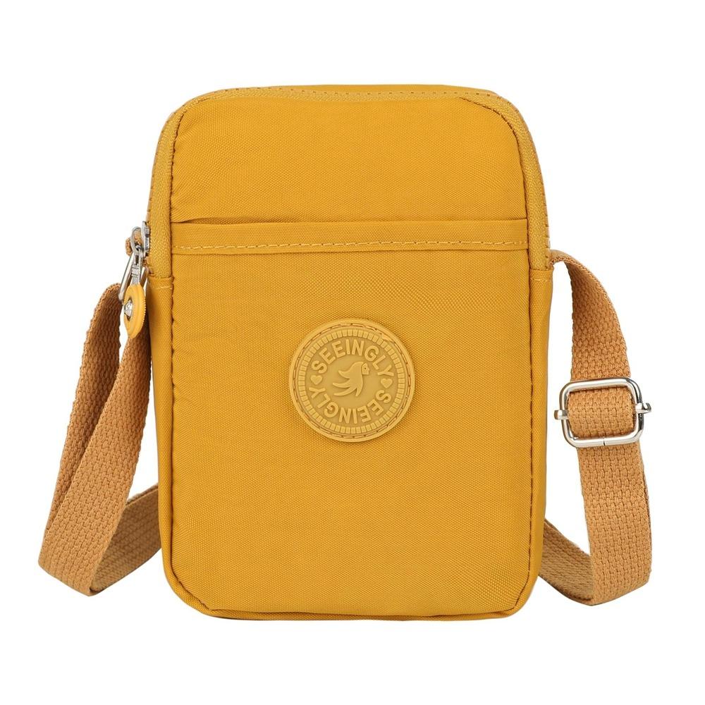 Multi-functional Shoulder Bag Nylon Small Phone Bag Vintage Zipper Crossbody Bag  Storage Bag