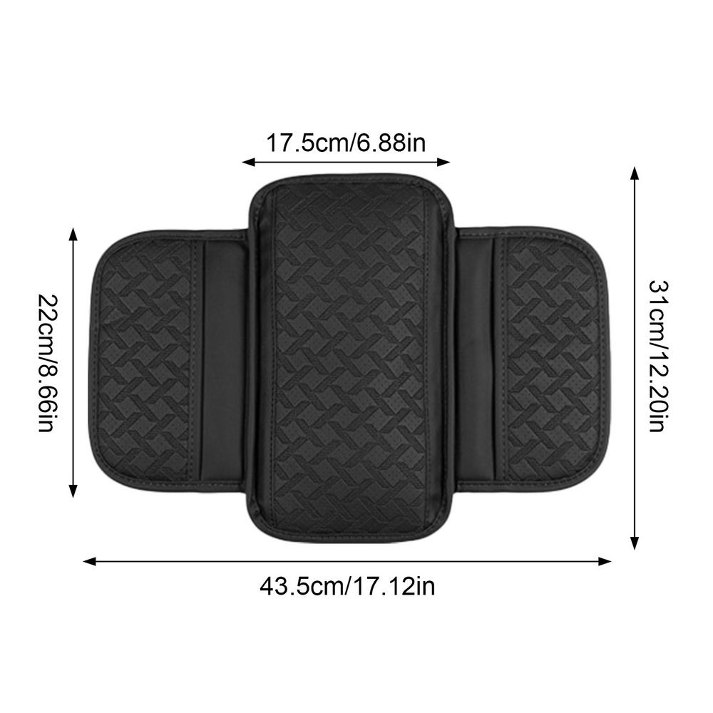 Car Armrest Cover Height Pad With Side Storage Bags Automotive Armrest Arm Support Cushion Protective Pad for Car Interior