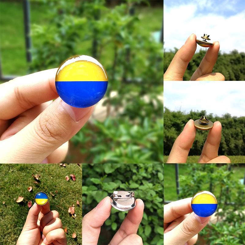 Стильный значок-пуговица с флагом Украины, брошь для рюкзаков и сумок