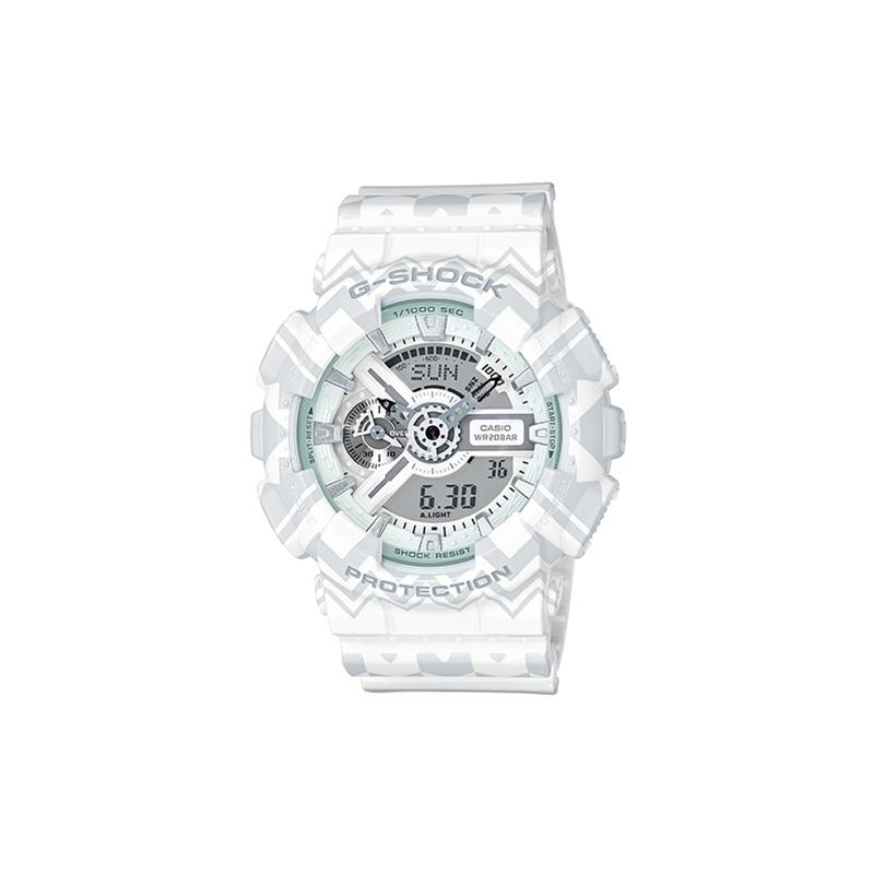 Casio G-SHOCK Серия YOUTH Серия с тропическим узором Модные уличные ударопрочные и водонепроницаемые спортивные кварцевые часы Ремешок из смолы GA-110TP-7A