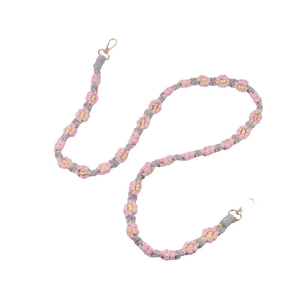 Бохо Цветочный Богемный Брелок-Ремешок Милый Брелок для Телефона Цветок Ромашки Макраме Брелок Кошелек