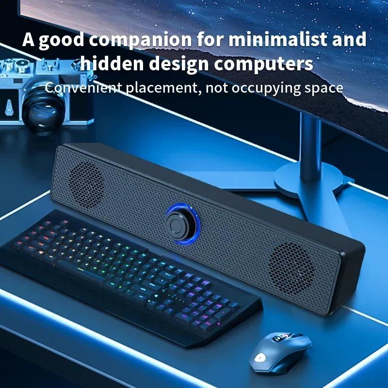 Компьютерный Настольный Высококачественный 4D Объемный Динамик Bluetooth Проводной Двухцелевой Микрофон с Высокой Громкостью Динамик Два в одном