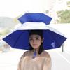 Waterproof Umbrella Cap Double-layer Windproof Head Umbrella Hat Fishing Umbrella Hat  Unisex