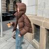 Down Jacket Women's Women's  Winter Fashion Hooded Thickened Puff-feel Bread Jacket