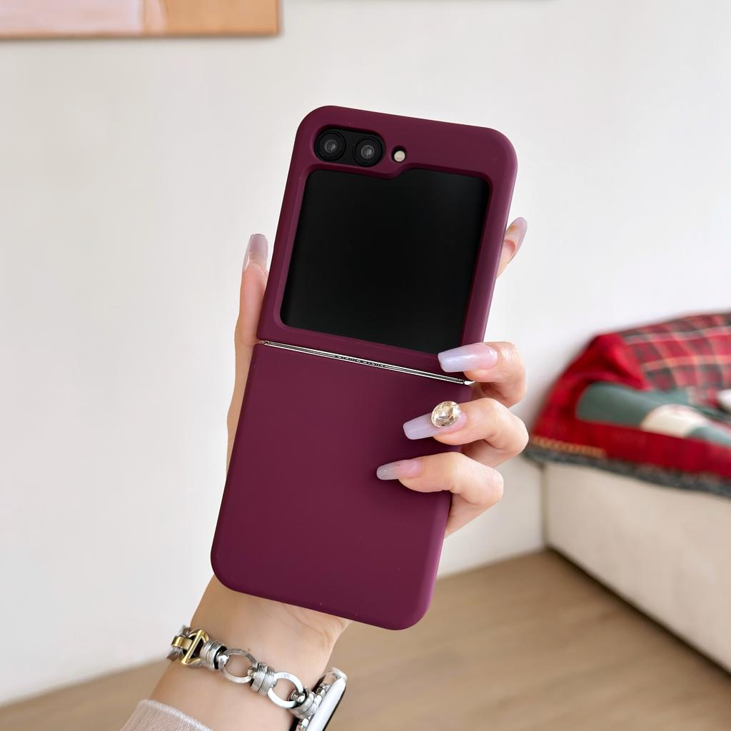 Красочный матовый чехол из мягкого жидкого силикона для Samsung Galaxy Z Flip 6 5 ZFlip6 ZFlip5, приятный для кожи, складной, ударопрочный чехол Capa