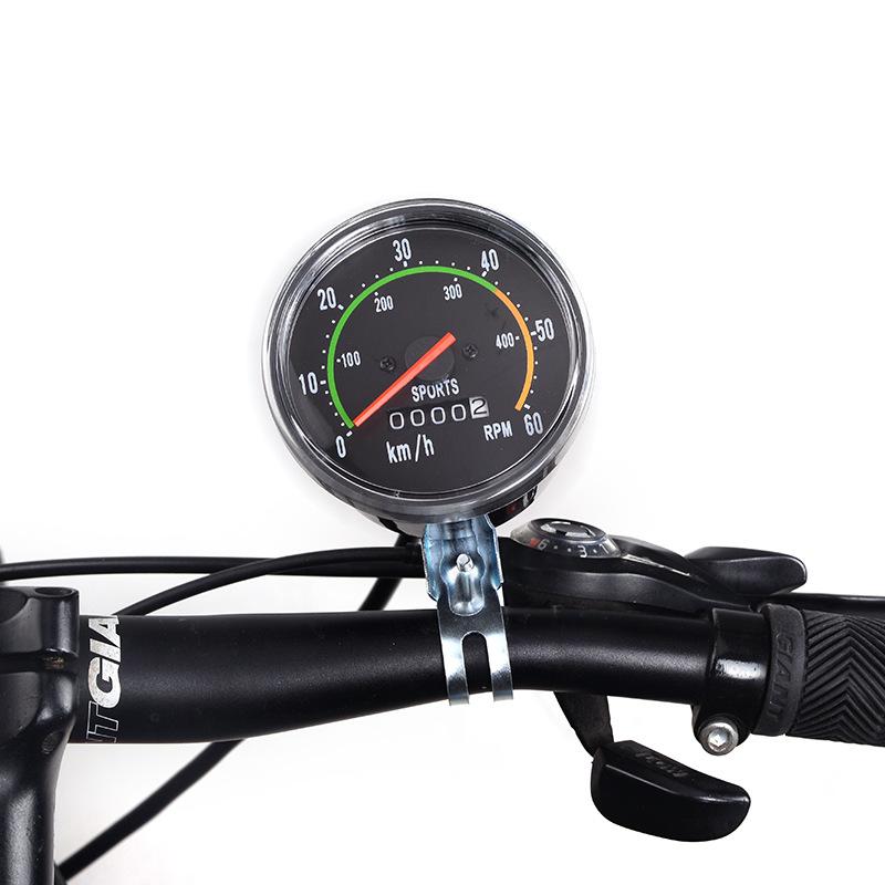 Bicycle Speedometer Bike Mechanical Odometer Waterproof Cycling Computer Code Table with Adapter Tracking Distance
