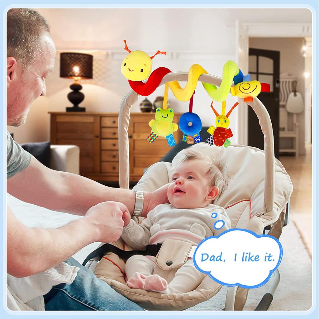 Детские спиральные плюшевые игрушки, игрушки для автокресла, детские подвесные игрушки для кроватки, люльки, коляски, лучший подарок для детей, новорожденных 0-12 месяцев