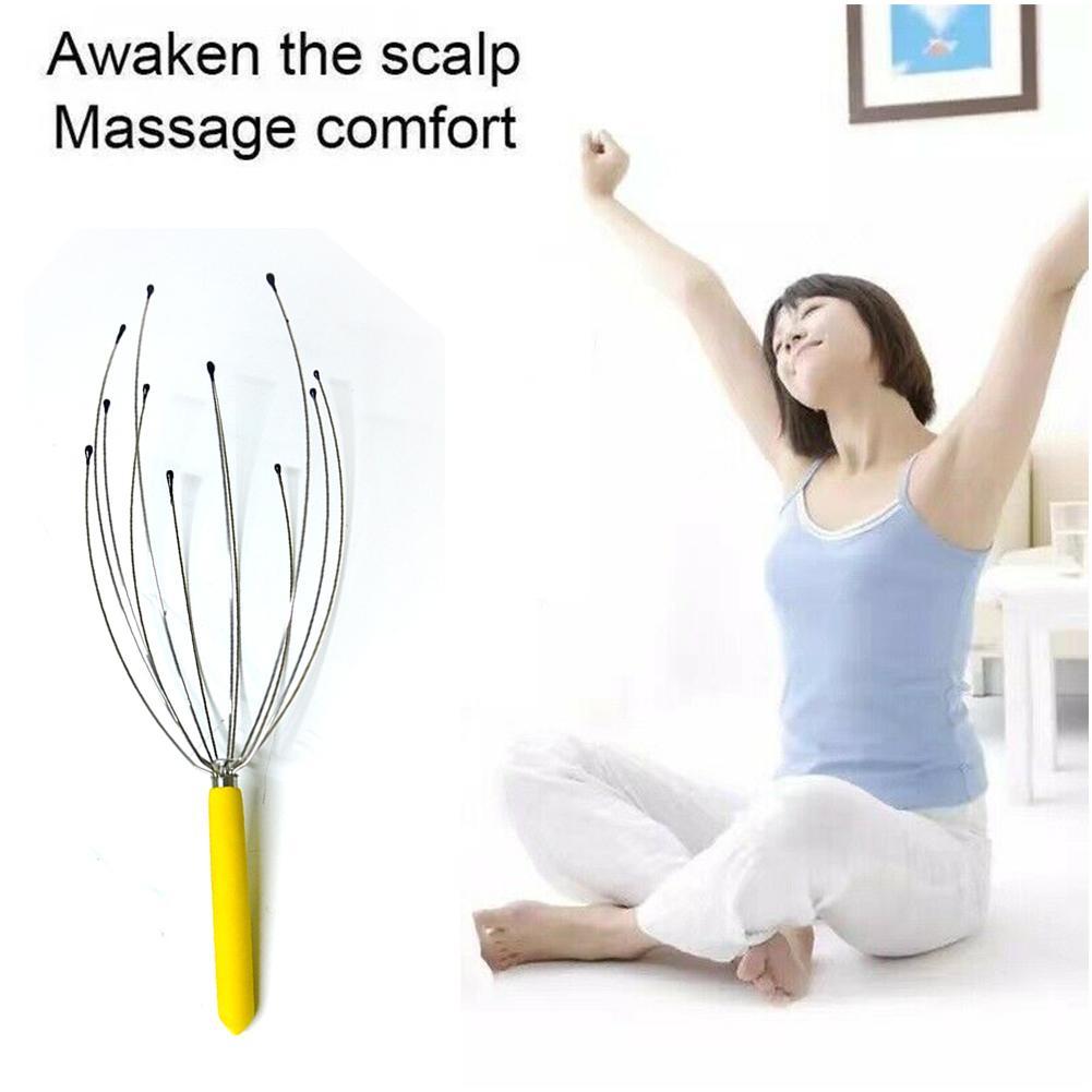 1 шт. Осьминог Голова Массажер Расслабляющий Массажер для Головы Головы Устройство Для Снятия Боли Массажер Для Тела Металл Унисекс S1X4