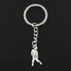 Fashion 30mm Key Ring Metal Key Chain Keychain Jewelry Antique Silver Color Plated Walking Dead Zombie Corpse 12x27mm Pendant