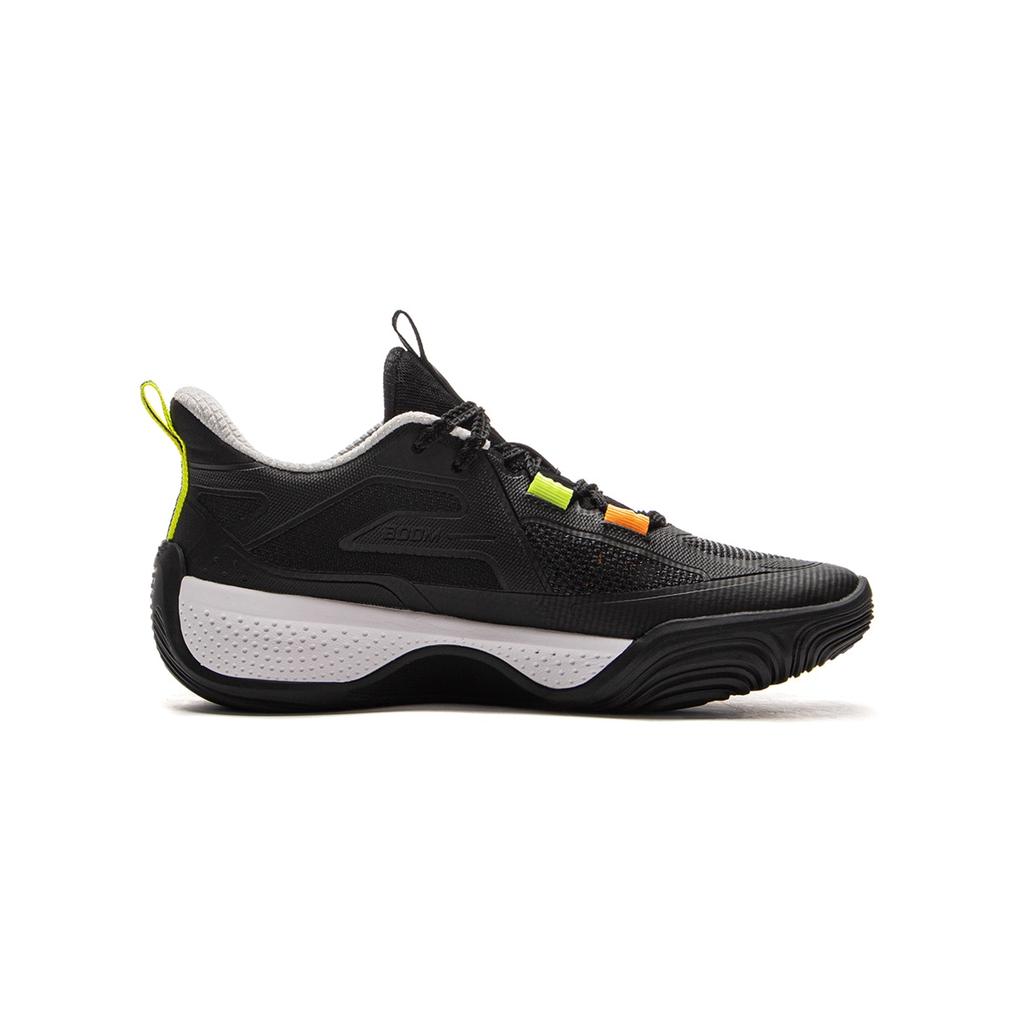 Li Ning Childrens Tian Ying Trendy Comfortable Non-Slip Shock Absorbing Wear-Resistant Rebound Low-Top Basketball Shoes Kids Sneaker Black YKBV034-5