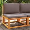 VidaXL Garden Sofa Without Armrests with Cushions In Acacia Wood and Rope 4008161