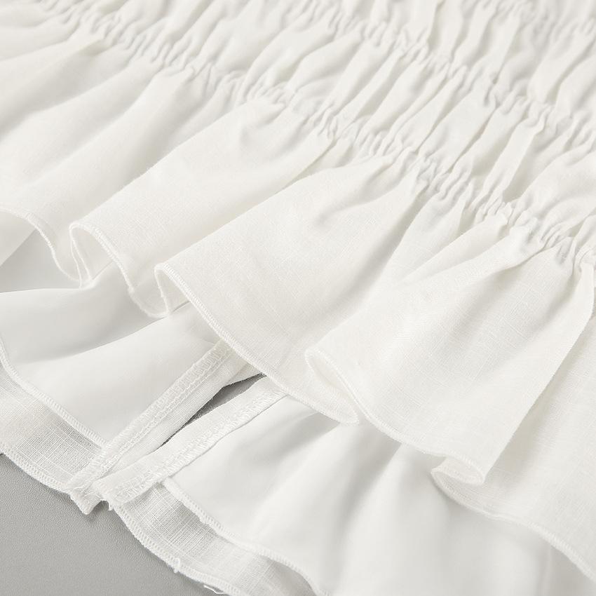 Элегантный однотонный комплект из двух предметов из хлопка и льна, женский сексуальный укороченный топ + широкие брюки, женский комплект из 2 предметов