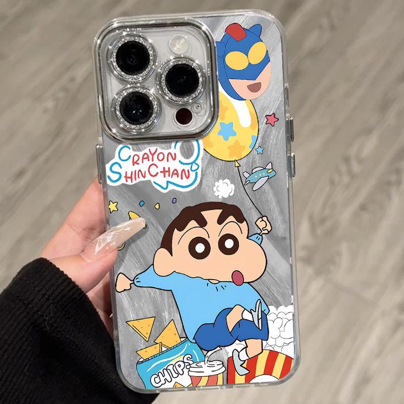 Glitter Rhinestone Feather Yarn Lens Cover for Apple Pro Max Series, Drop-Proof Protection