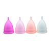 Female Portable Silicone Menstrual Cup Lady Menstrual Period Cup Spiral Burr Handle