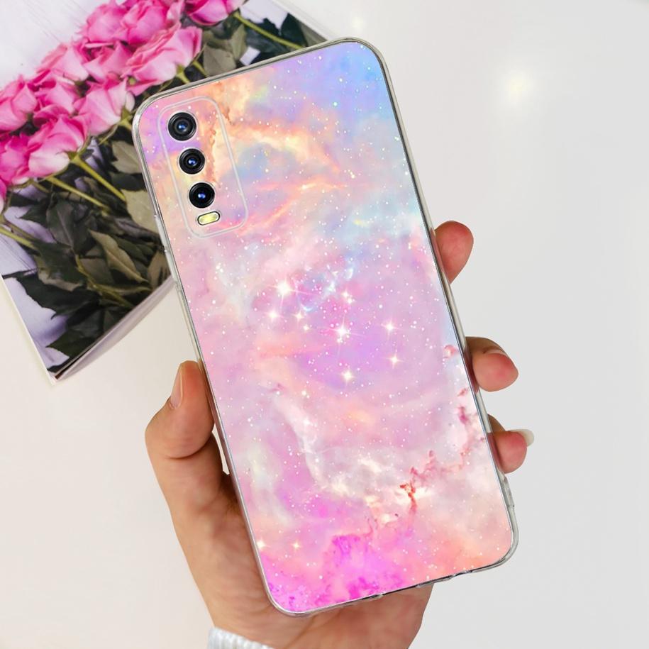 Для Vivo Y11s Y12s Чехол V2028 V2026 V2033 Популярный Цветок Прозрачная Силиконовая Задняя Крышка Для Vivo Y20 Y20i Y20s V2029 V2027 V2032 Funda