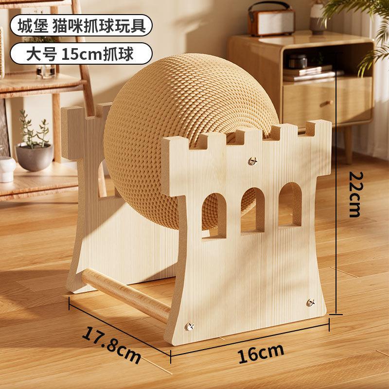 Durable Cat Scratching Board with Sisal Ball Toy for Kittens Climbing Play Stand Pet Supplies