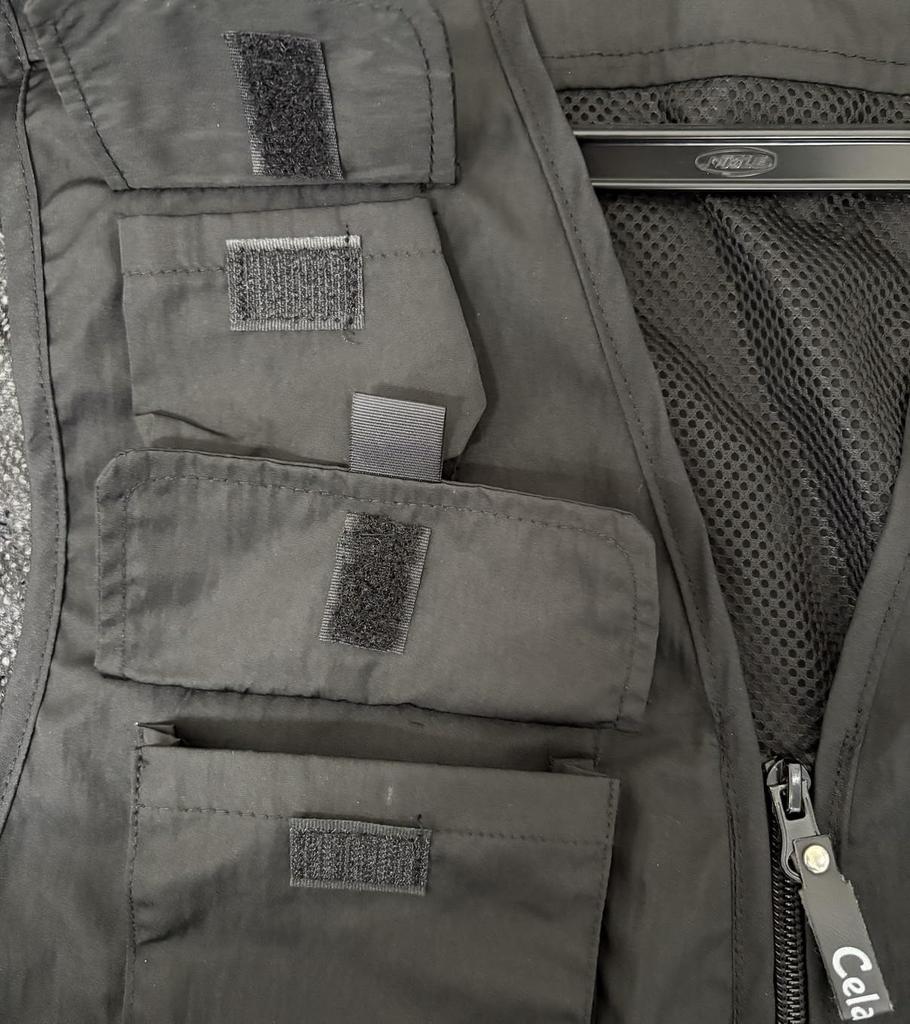 Рыболовный жилет Excel, ЧерныйХаки Зеленый, Размеры MLLL3L, для рыбалки, активного отдыха, кемпинга и фотографов, Быстросохнущий, Легкий,