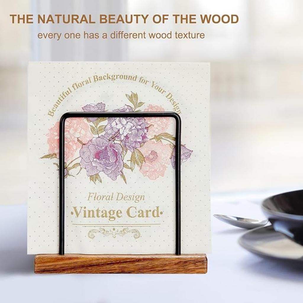 Kitchen & Dining Room Decoration Napkins Holder with Metal Wire, Standing Napkin Holder for Table