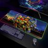 Коврик для мыши Черепашки-ниндзя Геймерский RGB Коврик для стола Коврик для клавиатуры Игровые ноутбуки Светодиодный коврик для мыши Защита стола Аниме Мышь