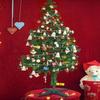 Christmas Tree 4 Feet with Led Light 101 Decoration Ornaments Hanging Props for Table Office Artificial Xmas Tree Decor Items for Home