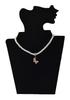 Delicate Pearl Choker with Enamel Butterfly Charm