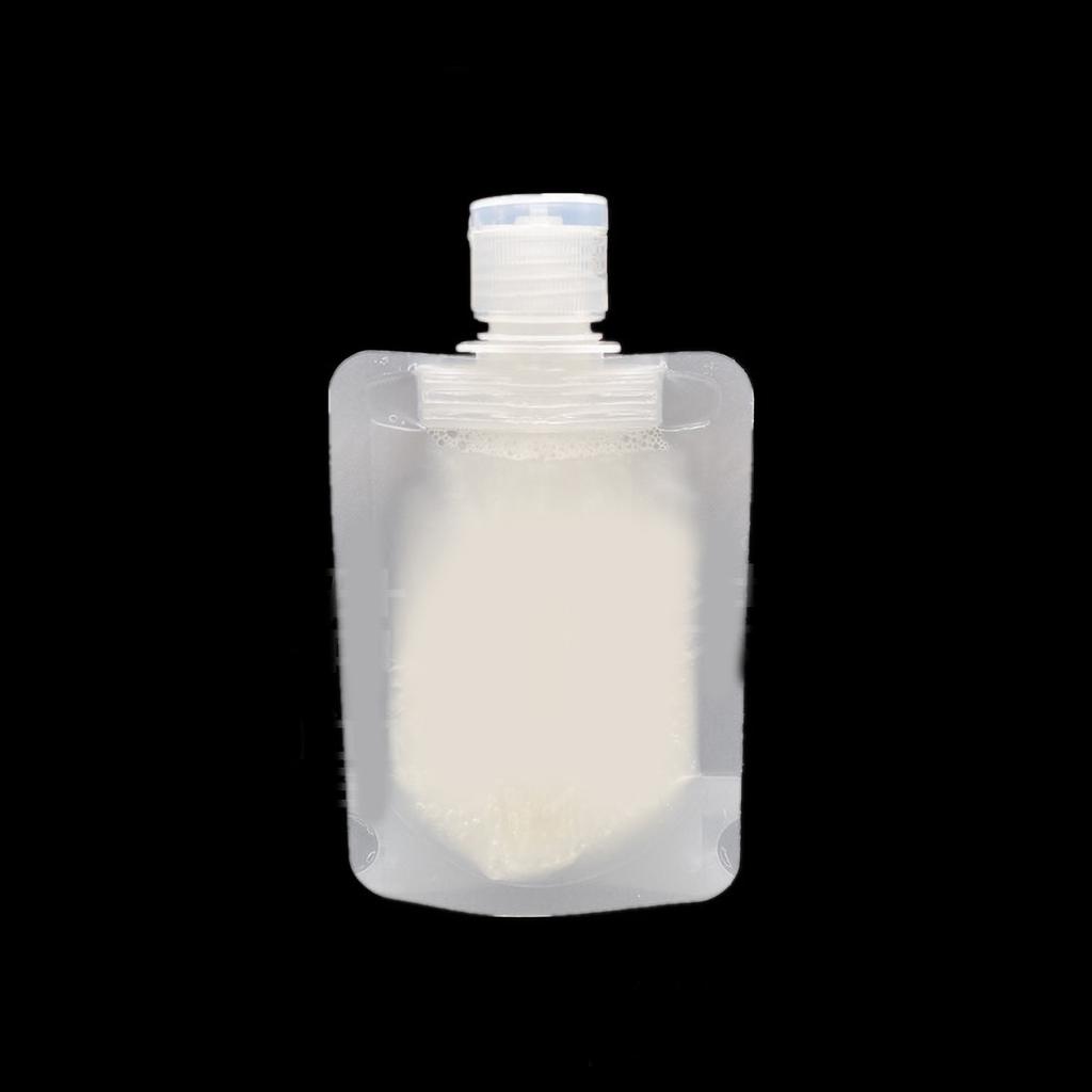 Многоразовый пустой мешочек для косметического лосьона, шампуня, пластиковый носик, складные контейнеры для образцов для