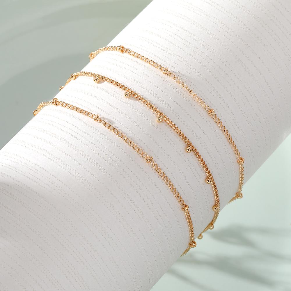 Круглый браслет-цепочка из бисера, набор из 3 браслетов-цепочек в богемном стиле, женские сексуальные аксессуары, роскошный кулон, подарочные аксессуары, пляжный ножной браслет