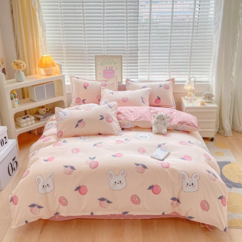 Cute Panda Duvet Cover Twin Queen Size for Kids Girls Boys Room Decor,Gray Grid Bedding Set 3pcs,Cartoon Animals Comforter Cover