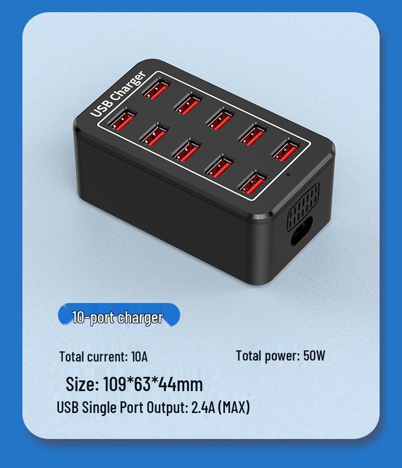 Многопортовое USB-зарядное устройство 150 Вт, 1 А/2 А, с 10, 15, 20 и 30 портами быстрой зарядки