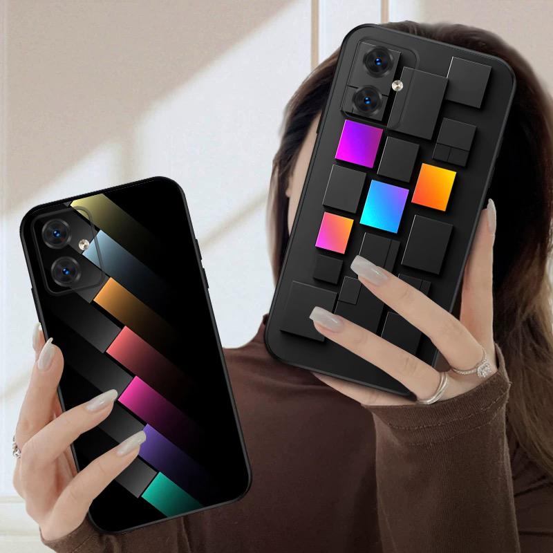 2D Цветные блоки Для Motorola Moto G 04 05 14 15 24 34 35 54 55 75 84 85 Edge 40 50 Fusion 60 Fusion Силиконовый мягкий чехол для телефона