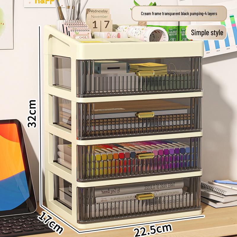 Прозрачный органайзер для канцелярских принадлежностей и косметики