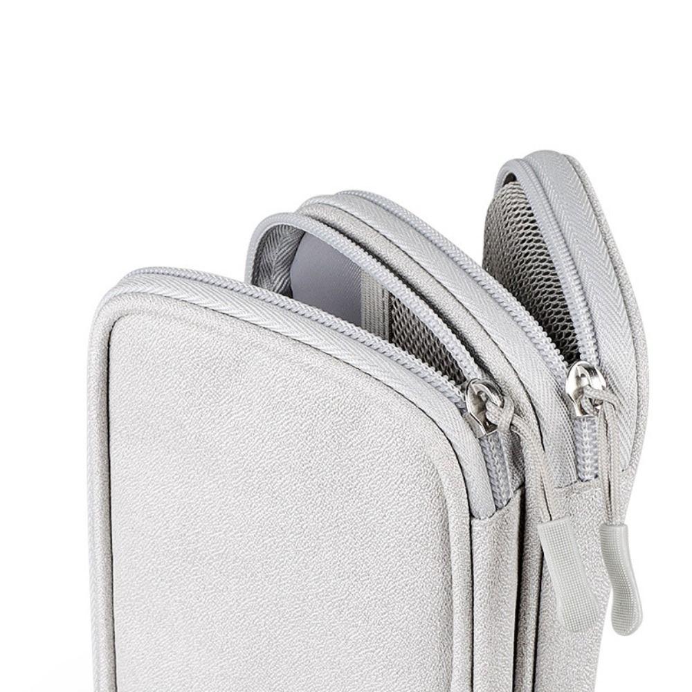 Дорожная цифровая сумка для хранения, двухслойный органайзер для жесткого диска, сумка для хранения кабеля для передачи данных