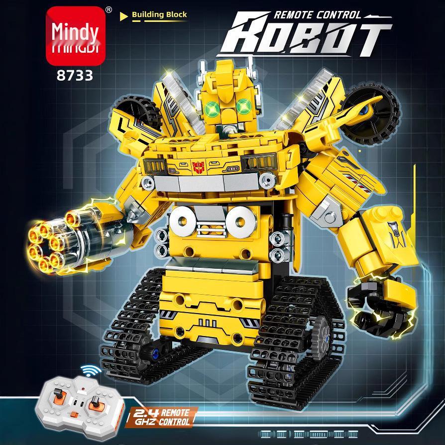 Mindy 2.4G Remote Control Robot Compatible with Lego Blocks - Assembly Toy for Students and Boys