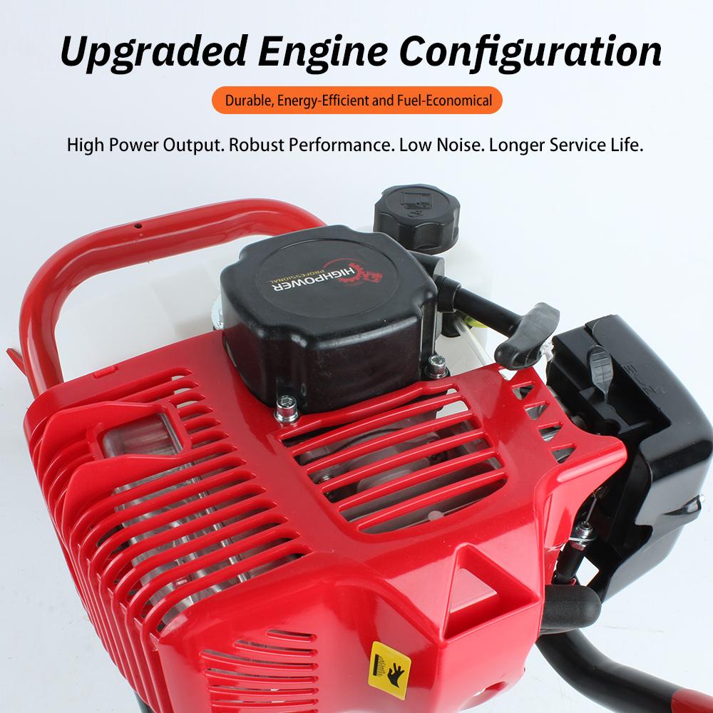 Многофункциональный бензиновый ямобур 51,7 куб.см, шнек для земли, садовый шнек, шнек для посадки деревьев, машина для бурения ям (Нет дрели)