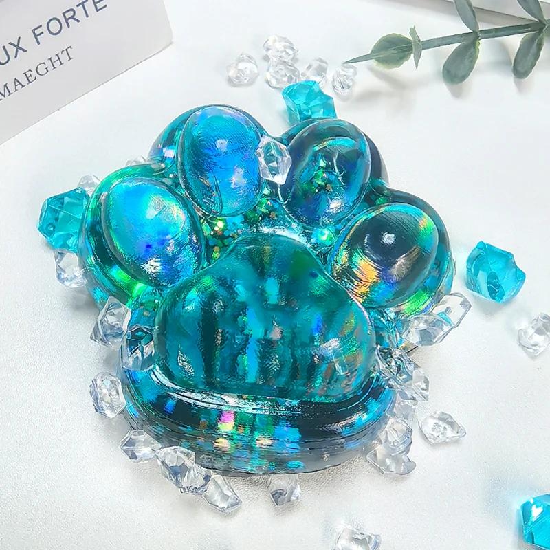 non-toxic Squeeze Cat Paw Toys Cute Soft Abreact Relief Relax Toys Sticky Decompressing Pinching Cat Paw Stress Relief Squishy Toy Gift