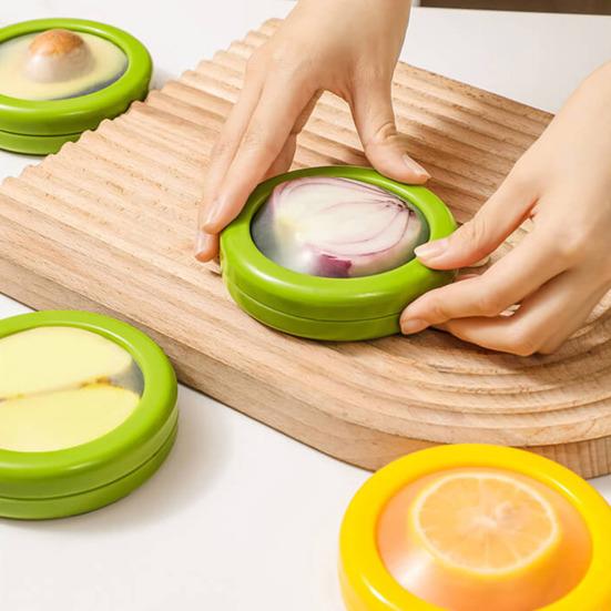 Refrigerator Storage Container Silicone Fruit Storage Box with Twist-Off Lid BPA Free Easy To Clean Reusable Fridge Fruit Fresh-keeping Box