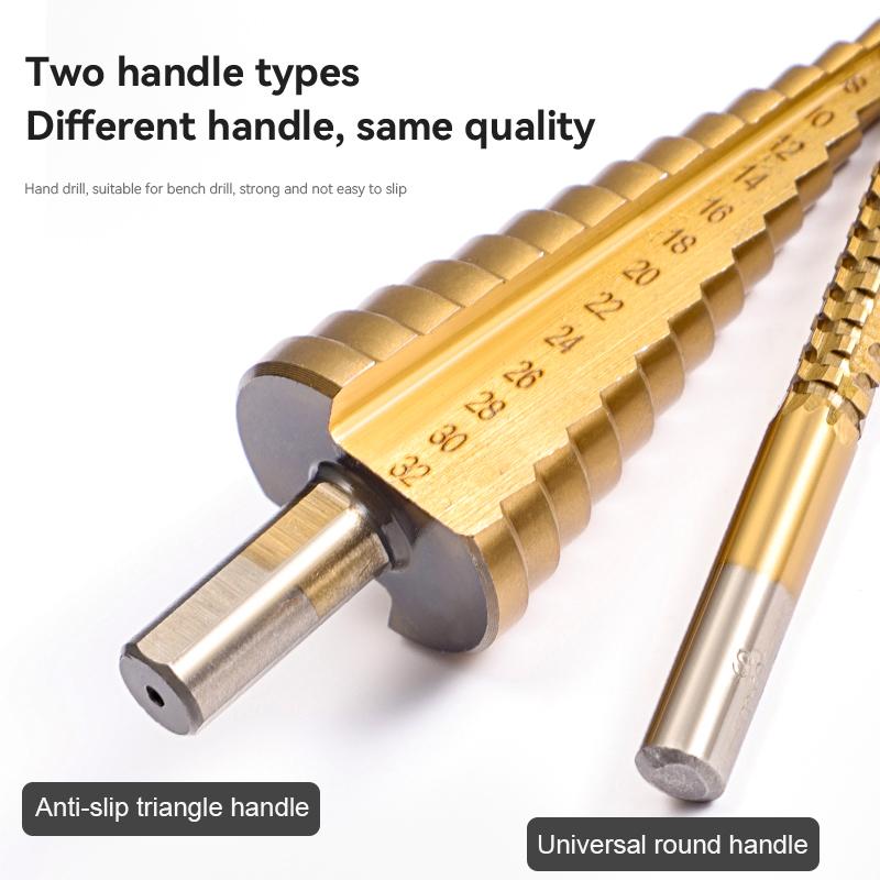 HSS Step Drill Bit Set 4-12/20/32mm Metal Twist Drilling