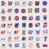 60Pcs Six Seven Neon Stickers Trendy Funny Quote Labels Decals for Water Bottle Phone Case Laptop Waterproof DIY Notebook Stickers