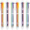 1 Pcs Multicolor Pen, 6-in-1 Multicolor Ballpoint Pens, 6 Colors Retractable Ballpoint Pens for Office School Supplies Kids Gift