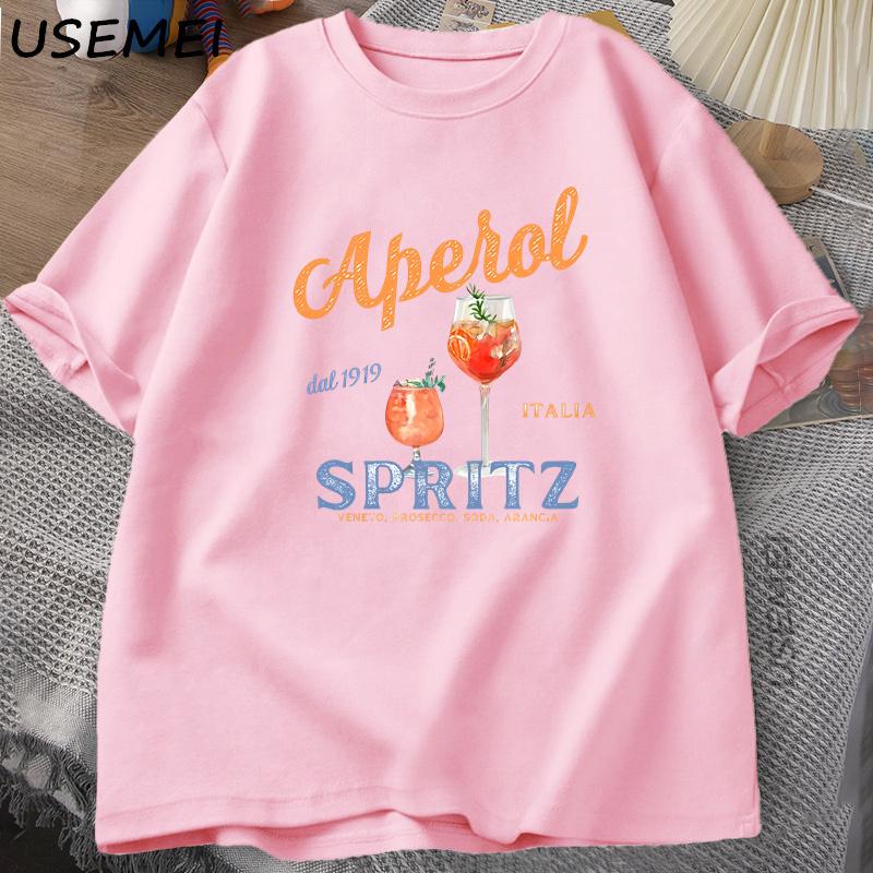Aperol Spritz Tshirt Aperol Graphic Italian Style T Shirt Italy Summer Graphic Tee Breathable Casual Comfortable Printed Top