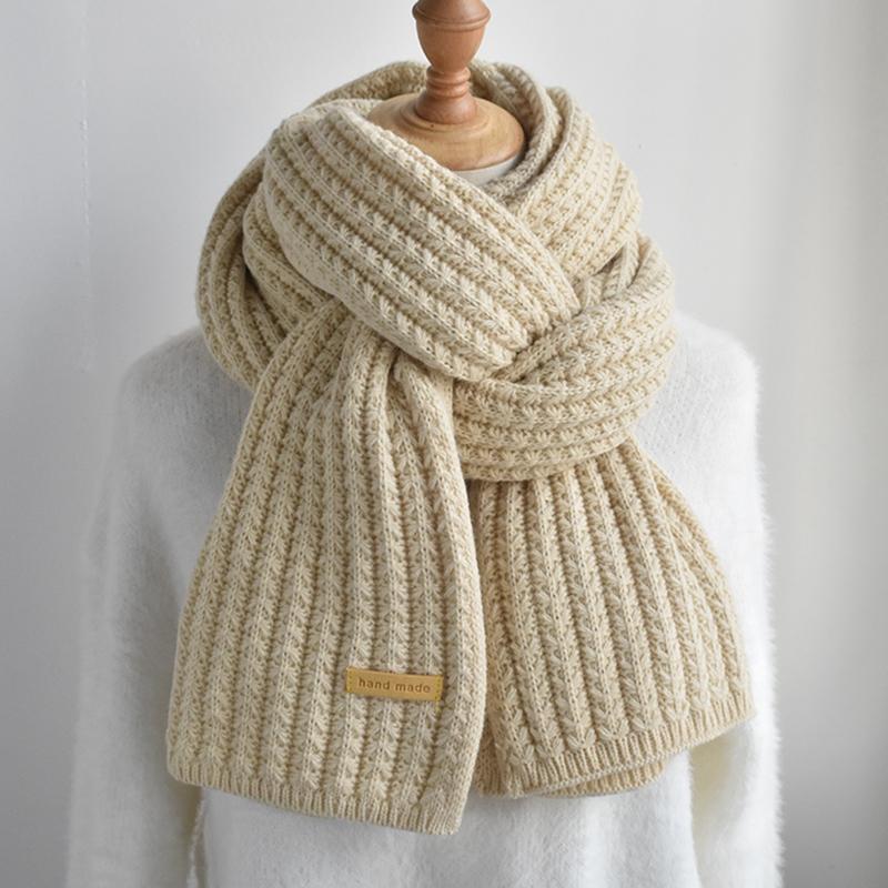 Thickening Warm Knitting Scarf Men Women Neck Cover Riding Bibwinter Thermal Neck Warmer Skiing Scarf Christmas Gift Red Scarves