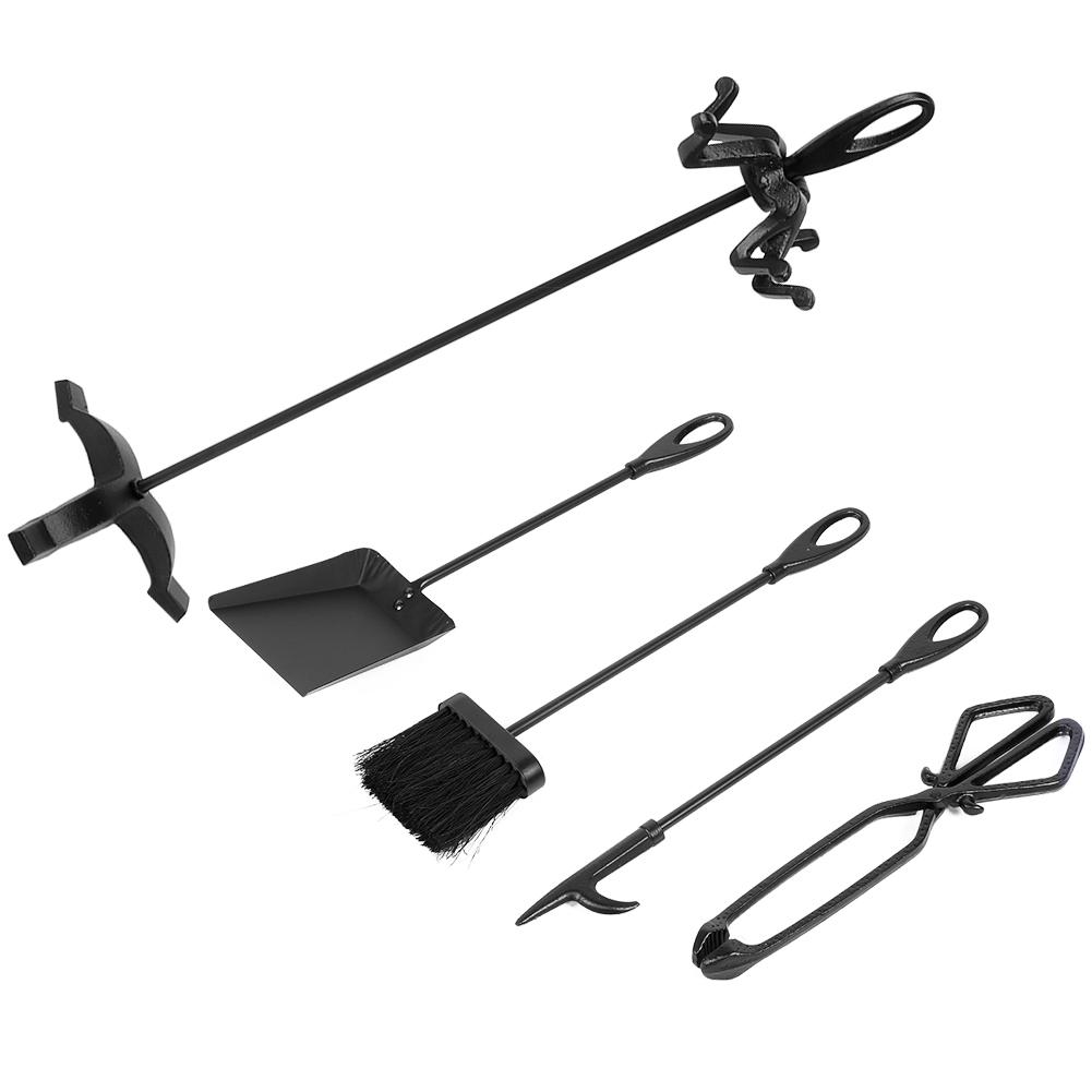 Бытовой набор каминных инструментов в европейском стиле из железа, подставка, щетка, лопатка, щипцы, комплект аксессуаров