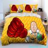 One Punch Man Аниме Детский Набор Постельного Белья для Мальчиков Пододеяльник Комплект Постельного Белья Пододеяльник Наволочка Размер King Queen Постельное Белье Детский Подарок
