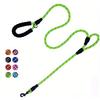 Поводок для собак Pet Rope длиной 6 футов, с мягкой подкладкой, с двумя ручками, прочный, светоотражающий поводок с двумя ручками для обучения технике безопасности, поводки