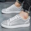 Red Sole Men's Casual Rivet Board Shoes Men's Fashion Hot Diamond Spirit Boy Trend Men's Shoes CL053